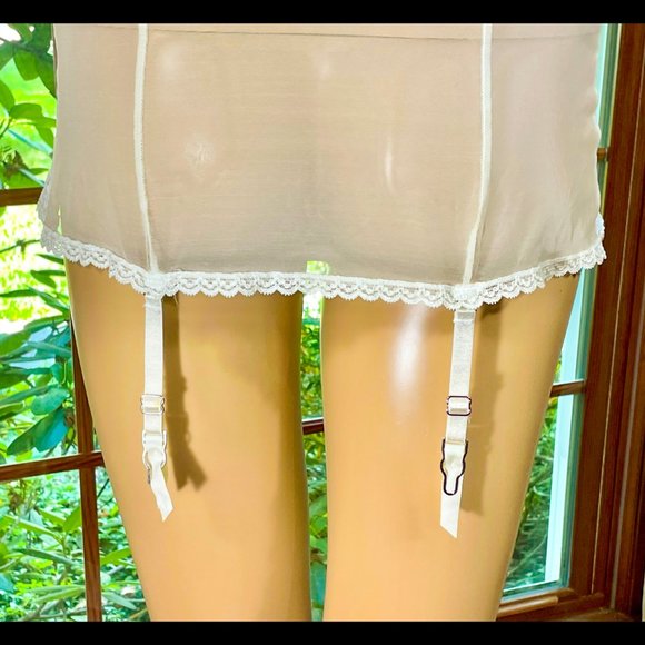 ▪️VICTORIA'S SECRET▪️'I Do' Eyelet Satin Lace Sheer Pin-Up Bridal Bustier Corset - Picture 8 of 10